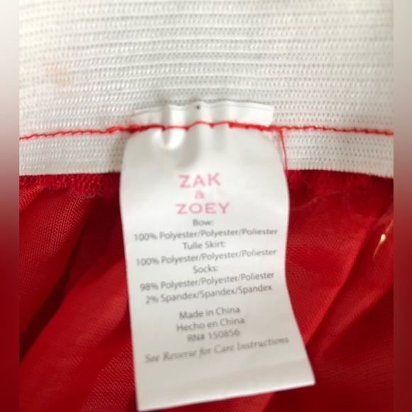 Little girl’s Valentine red w/ glitter hearts tutu and matching headband - Picture 3 of 4